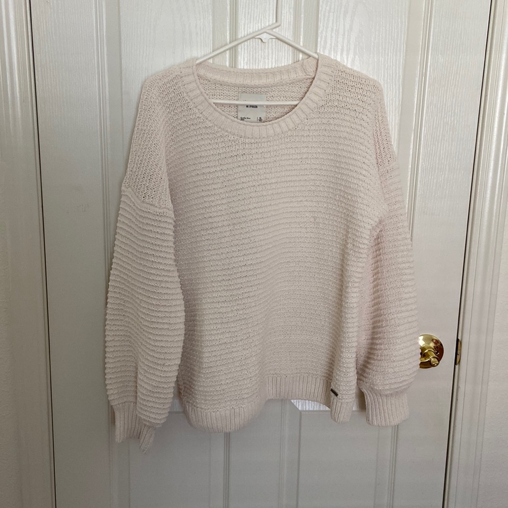 Abercrombie White Knitted Sweater